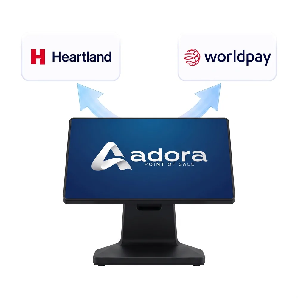 Adora POS connected to supported payment processors