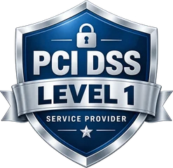 PCI DSS Level 1 Service Provider badge