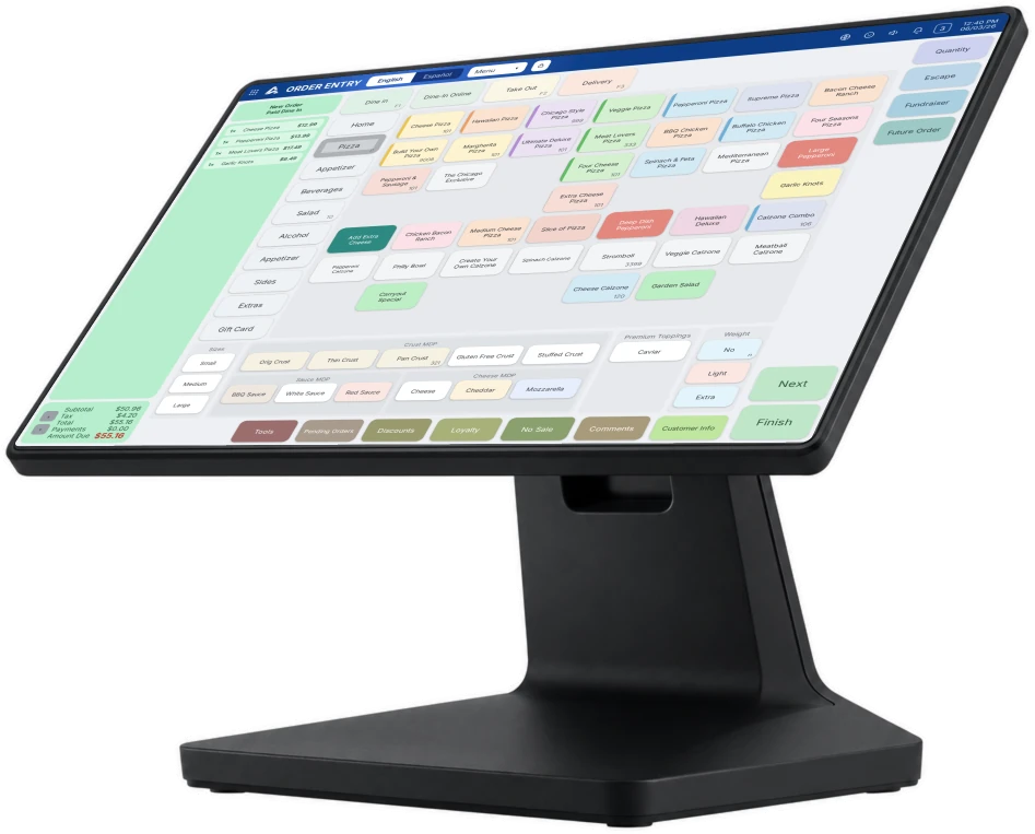 Adora POS running on a touchscreen terminal